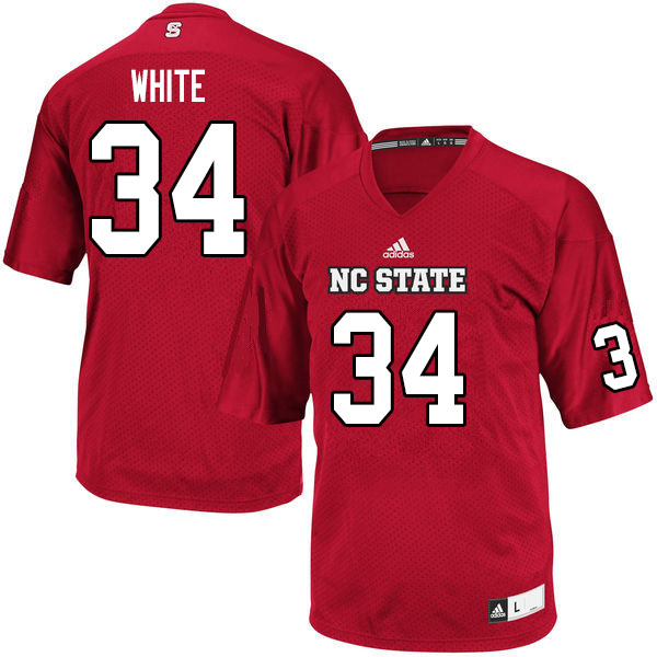 Men #34 Aydan White NC State Wolfpack College Football Jerseys Sale-Red - Click Image to Close
